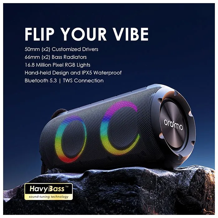 oraimo rover rgb wireless speaker 3