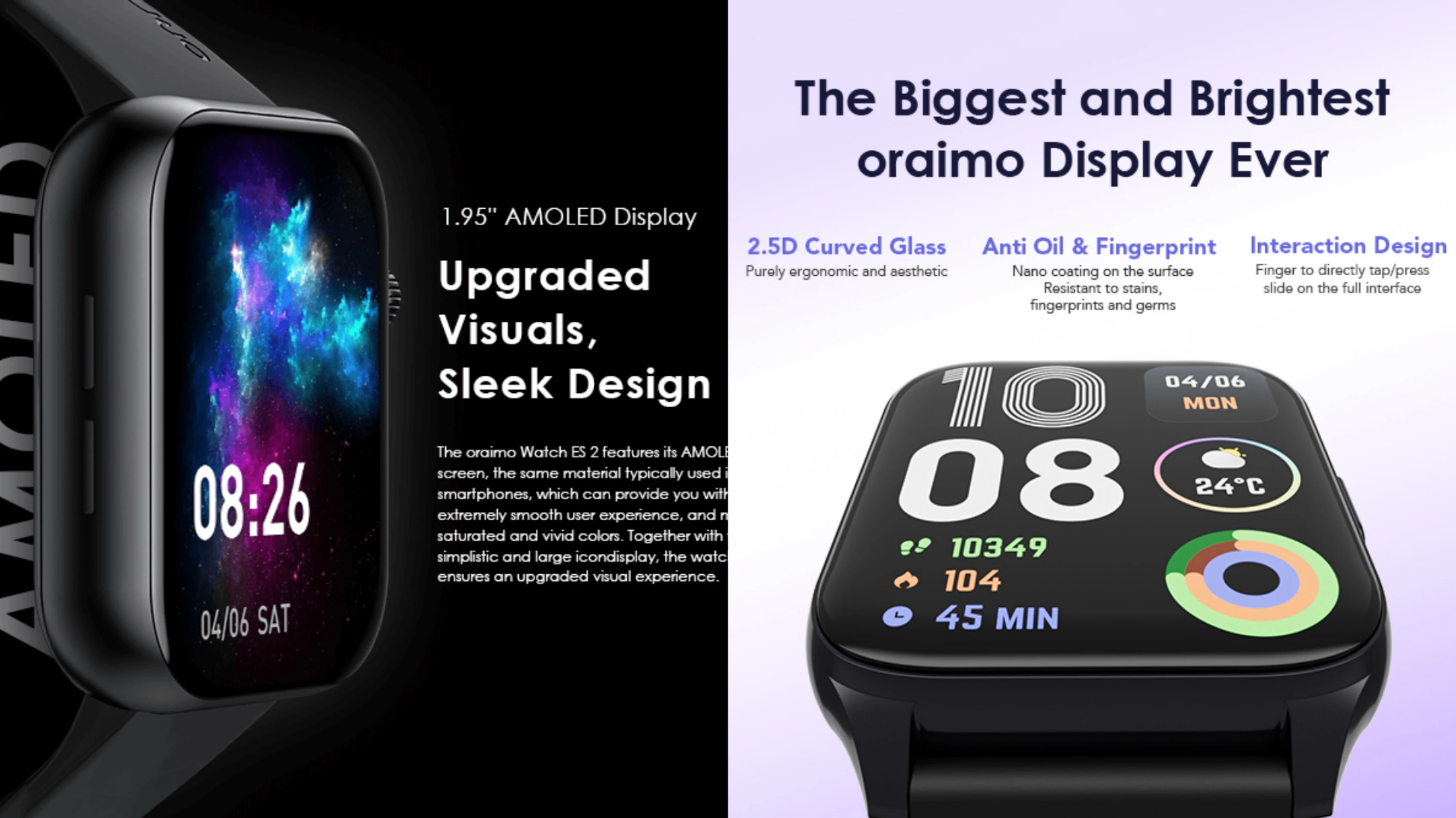 oraimo watch 4 plus vs oraimo watch es 2 display