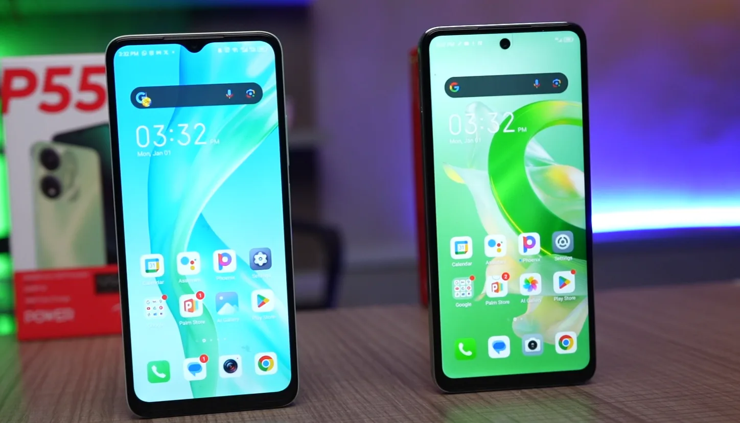 p55 5g vs p55 plus display