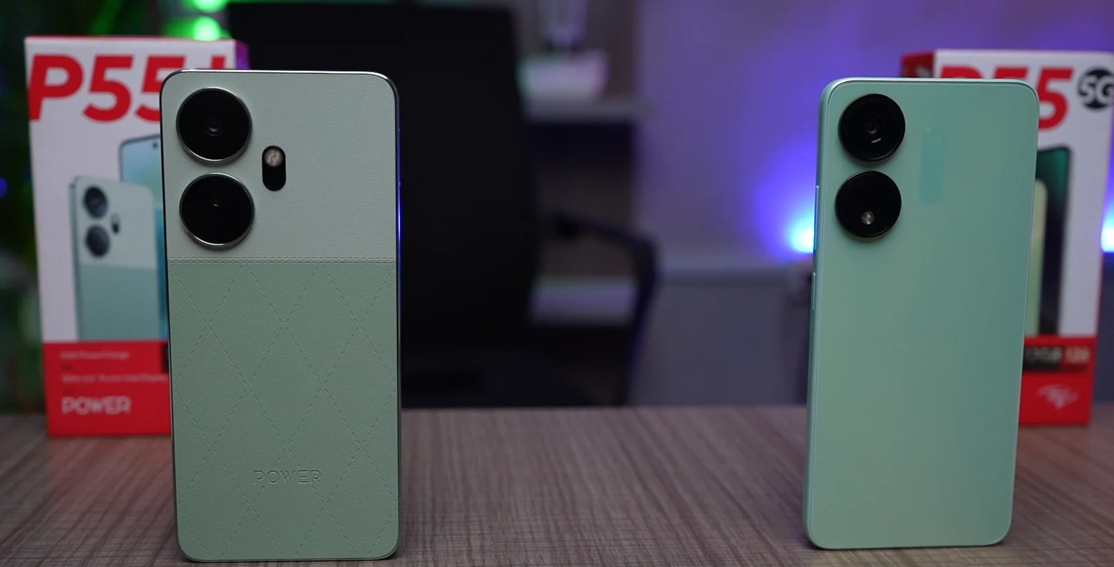 p55 plus vs p55 5g desig