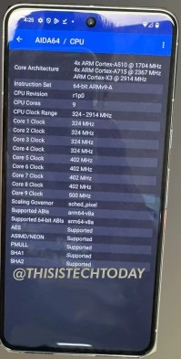 pixel 8 pro running aida64