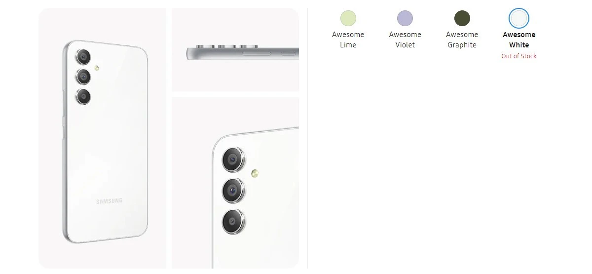 samsung galaxy a54 awesome white