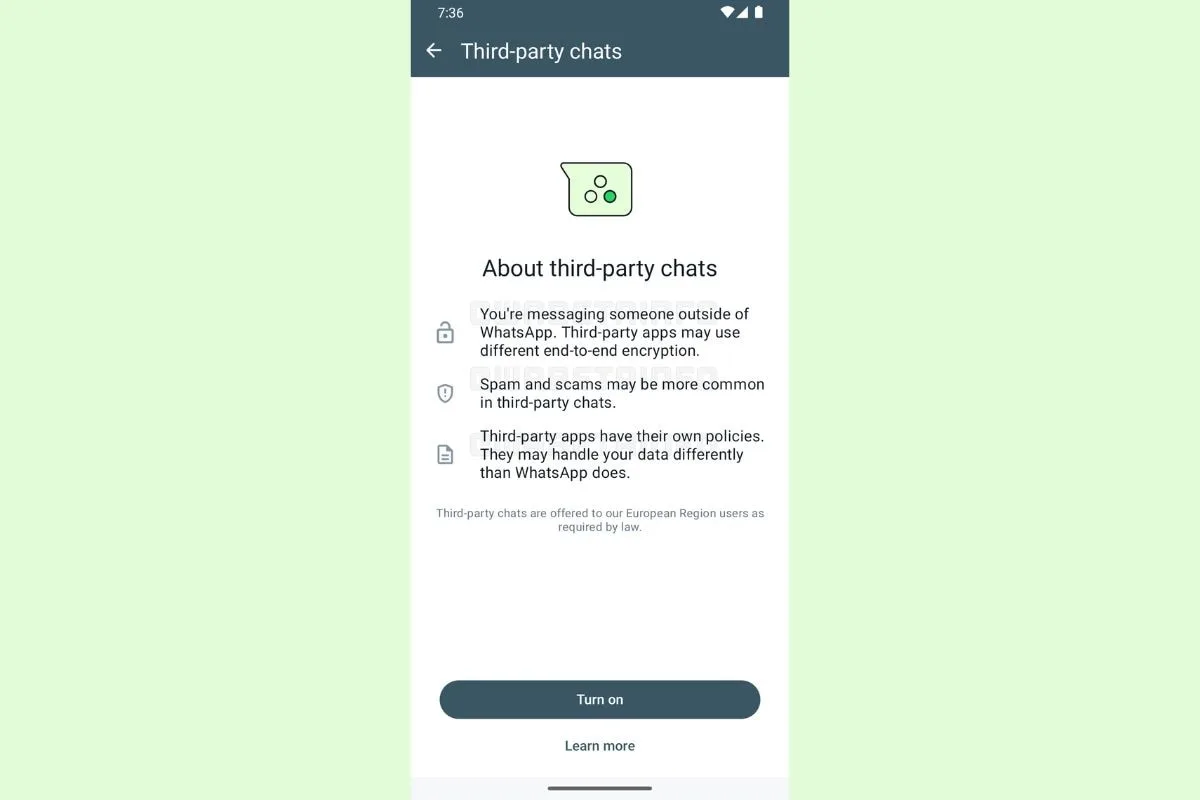 whatsapp third party
