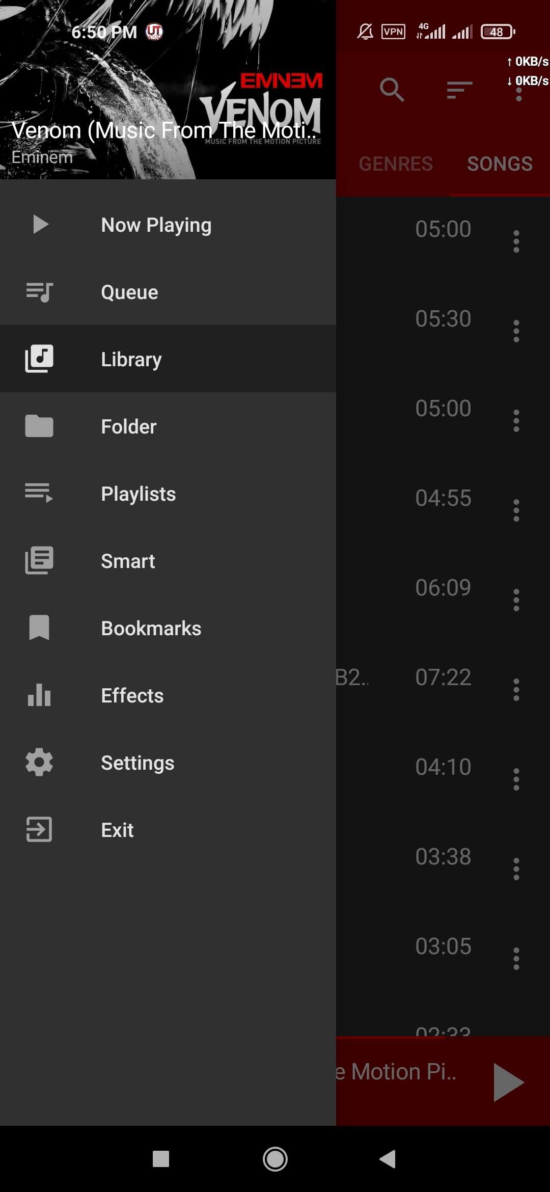 gonemad now playing screen