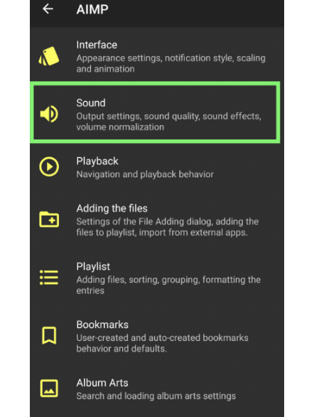 aimp music player fader customization