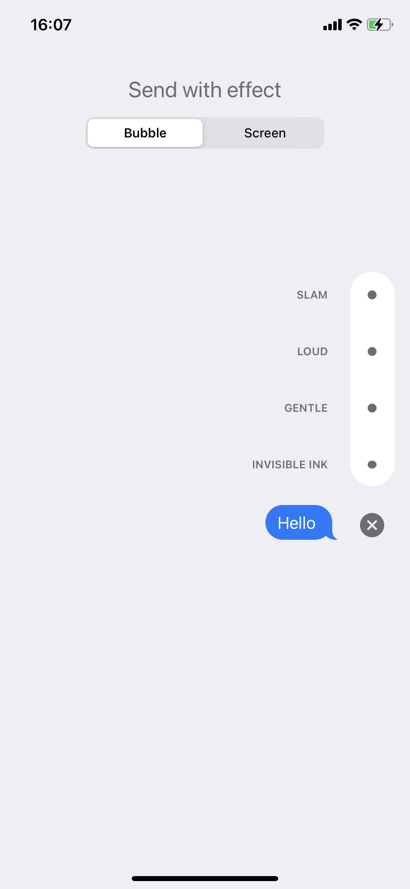 imessage wow effects