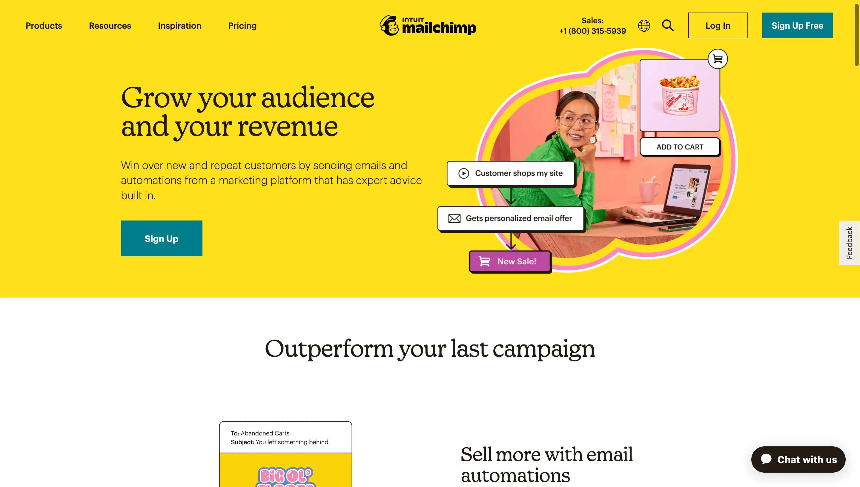 mailchimp homepage