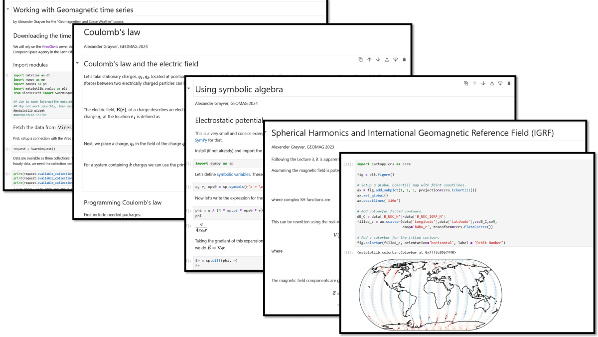 Examples of Jupyter notebooks exercises