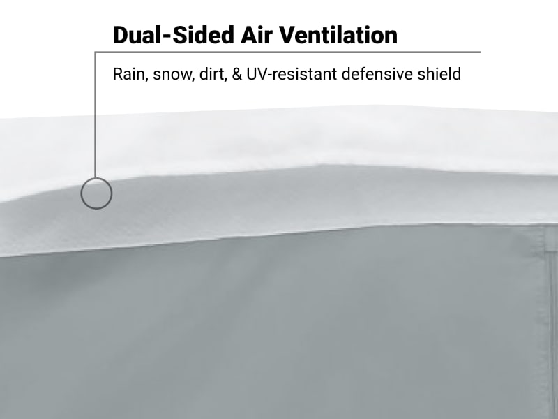 Deluxe Shield Truck Camper RV Cover Air Vent