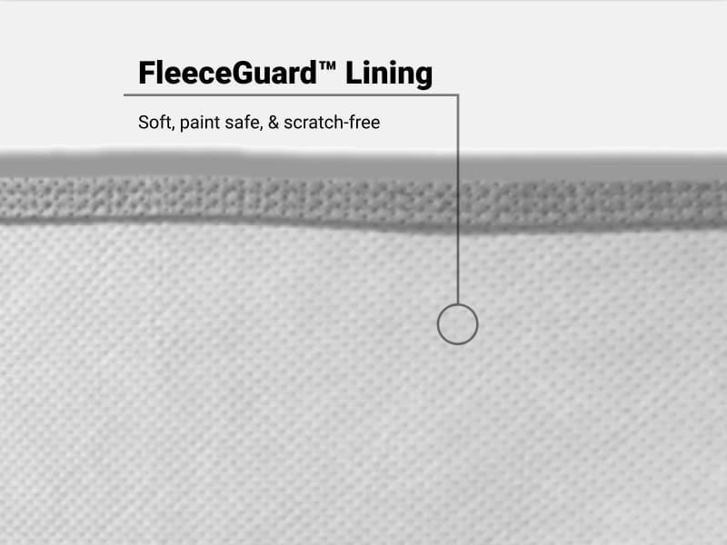 FleeceGuard™ lining is soft, paint safe, and scratch free