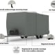 Thumbnail of Deluxe Shield Travel Trailer RV Cover features double-stitched seams, elastic corner hems, and zippered panels