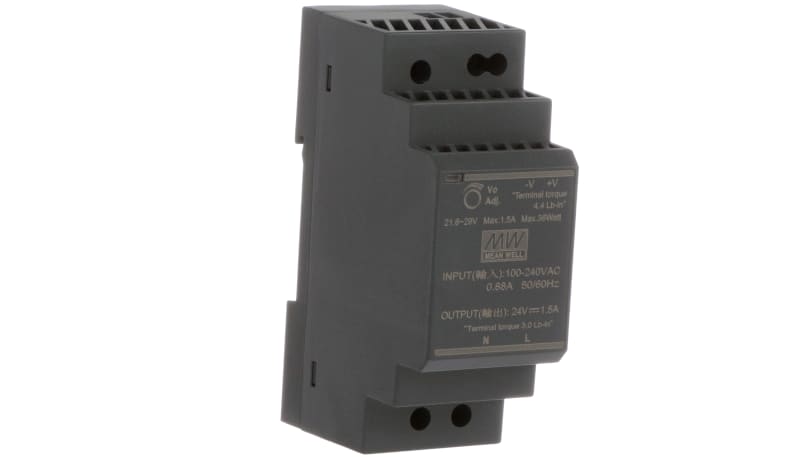 Mean Well HDR-30-24 DIN-rail power supply