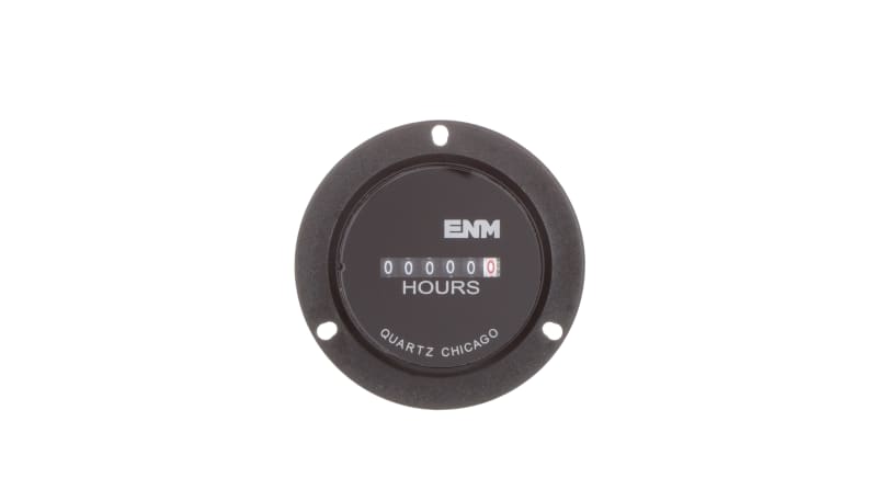 Contaore ENMCO T40B45 10-80V DC 6 Cifre Rotondo 2,75'' Con Flangia