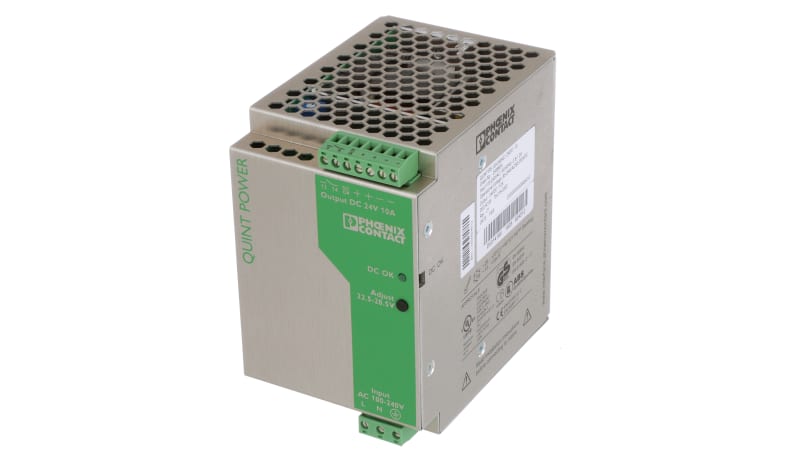 Phoenix Contact 2938604 Power Supply, ACDC, 24VDC, 10A, 240W, DIN