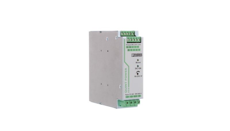 Phoenix Contact 2866734 Power Supply, ACDC, 24VDC, 5A, 120W, DIN Rail ...