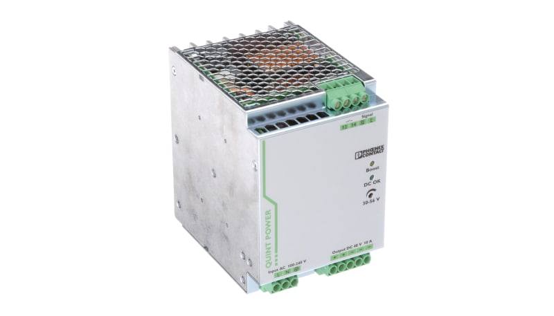 Phoenix Contact 2866682 Power Supply, ACDC, 48VDC, 10A, 480W, DIN Rail ...
