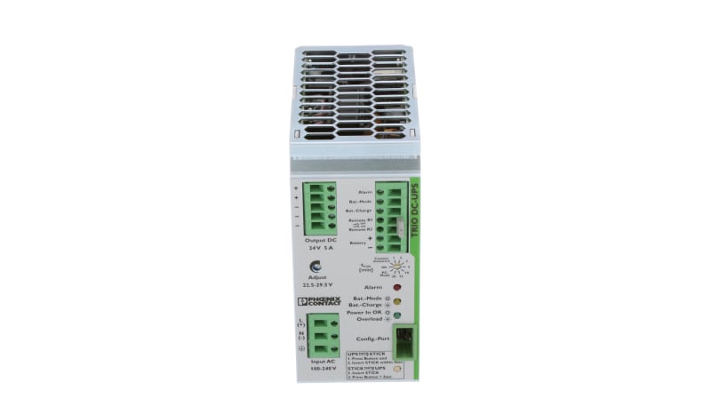 Phoenix Contact 2866611 UPS, Power Supply, Integrated Battery, 24