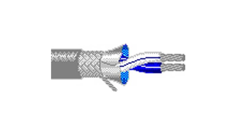 Belden 9841 0601000 Multiconductor Cable, 1Pr/24AWG, 7x32, TC, PE ins ...