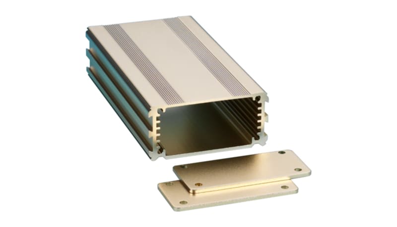Box Enclosures B1-120GD ALUMINUM ENCLOSURE, 2 PLATES, 8 SCREWS, GOLD ...