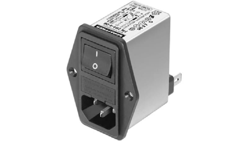 Schaffner / TE Connectivity FN284-1-06 Power Entry Module, Compact, 1A ...