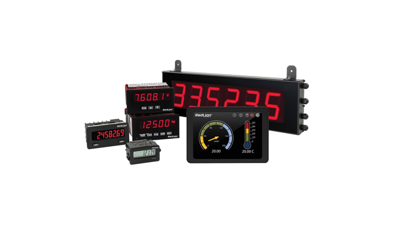 Red Lion Controls PAXLIT00 Panel Meter, Current, 1/8 DIN, 5-Digit