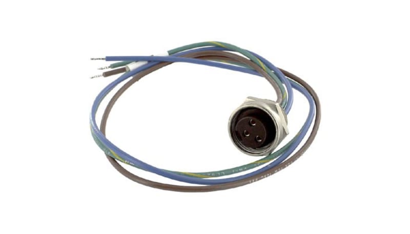 Turck RKF 30-0.5M Connector, Receptacle, 3, 18 AWG, 1/2-14 NPSM, 105 C ...