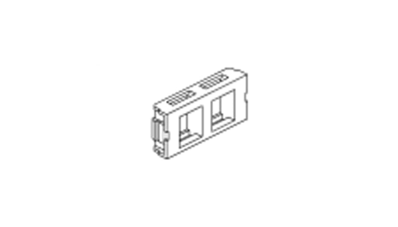 Keyconnect Insert Belden AX102737 KEYCONNECT MEDIAFLEX INSERTS, 2-PORT, FLUSH, BLACK