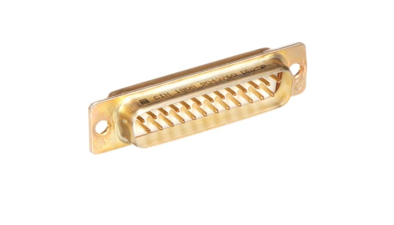 Cinch DB-25P Connector d-sub str plug stamped contacts solder cup ...