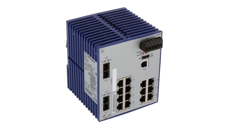 Hirschmann RS20-1600M2M2SDAE Ethernet Switch, Managed, Compact, DIN ...
