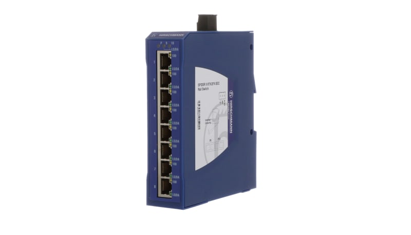 Hirschmann SPIDER II 8TX/2FX EEC Ethernet Switch, 8 Port