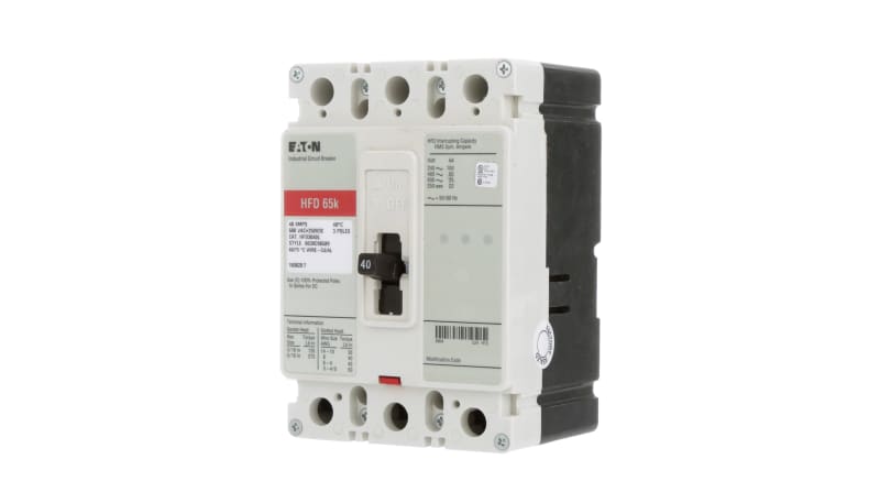 Eaton - Cutler Hammer HFD3040L Molded Case Circuit Breakers 3 Pole 40A ...