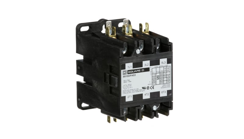 Square D 8910DPA53V14 Contactor, DP, 3PST-NO, 50A, Ctrl-V 24AC, 15HP ...