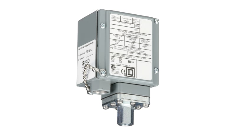Telemecanique Sensors 9012GAW5 Pressure Switch, 3-150 psi, 1/4