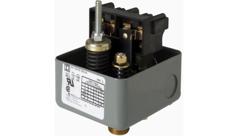 Telemecanique Sensors 9013GHG1S8J54 Pressure Switch 575Vac 5Hp G +Options