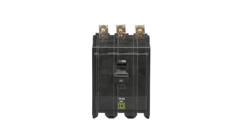 Square D QOB330 Circuit Breaker, Bolt-On, 3P, 30A, 240VAC/48VDC, Std ...