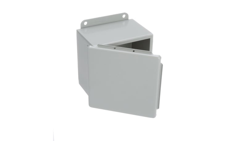 Hoffman A606CH Steel Junction Box Enclosure - 6x6x4 Inches, Gray, NEMA 12 Rated, Hinged Clamshell Design - View #11