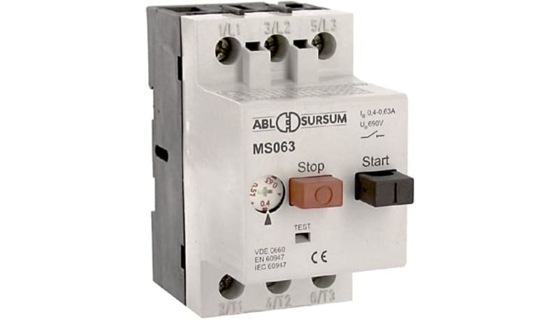Altech Corp MS063 Starter, 0.63 A, 600 VAC, Solid State, 3.37 in., 3.15 ...