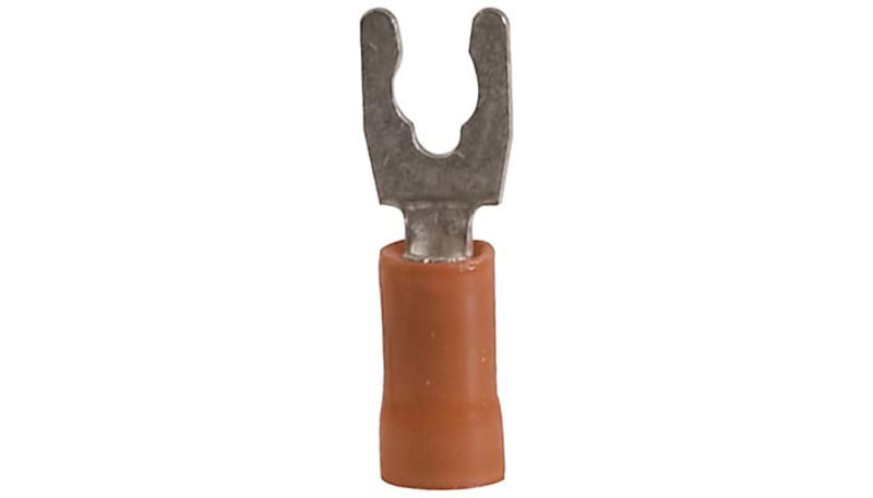 TE Connectivity 52949 Spring Spade Terminal, 22-16AWG, Size 6, Closed ...