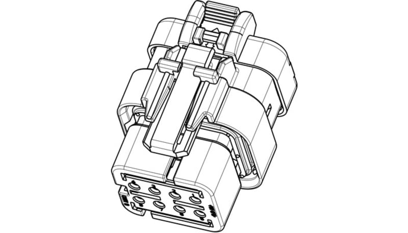 TE Connectivity 776532-1 CONNECTOR, AMPSEAL 16, PLUG ASSEMBLY, 8 ...