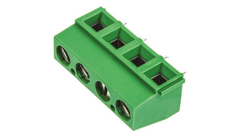 TE Connectivity 282837-4 Terminal Block Connector,PCB,4,5.08 mm,Front ...