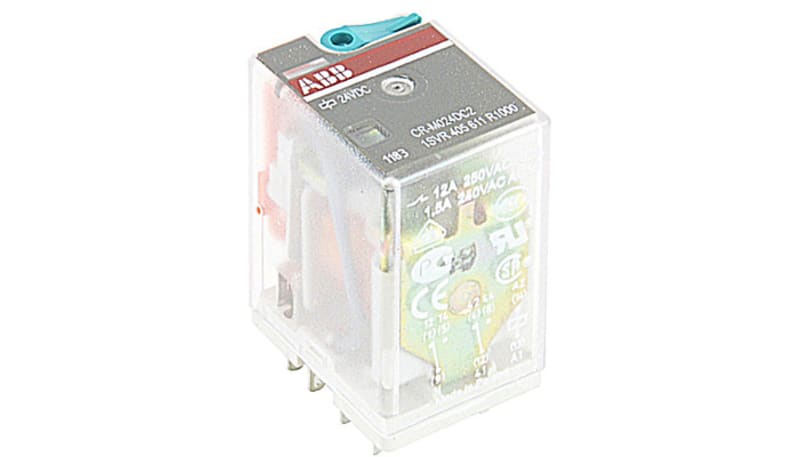 ABB 1SVR405613R1100 General Purpose Control Relay, 24VDC, SPDT, 6A at ...