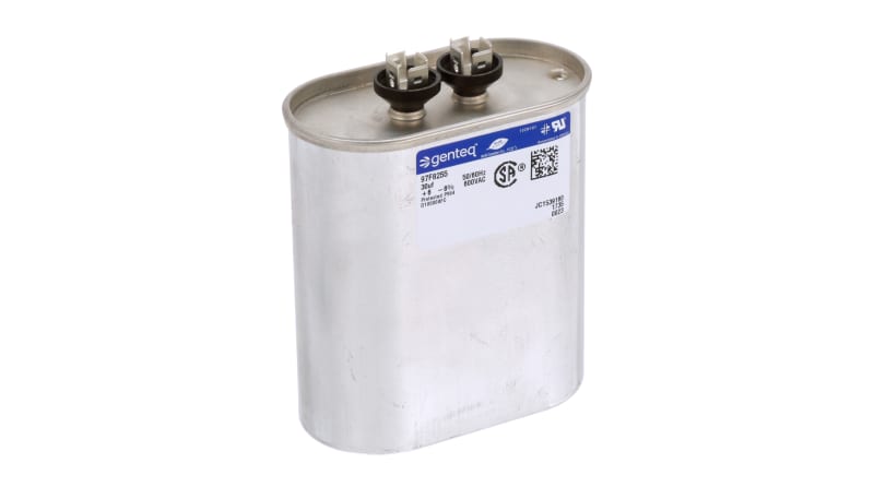 CAPCOM, formerly Genteq 97F8255 Capacitor, 30, 600 VAC, 6%, 97F Series