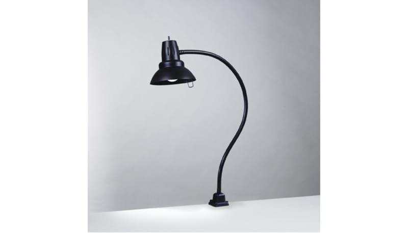 Electrix Llc ELECTRIX LLC 7293 BLACK Lamp, Incandescent, Clamp-On Mount, 33 in., 9 ...