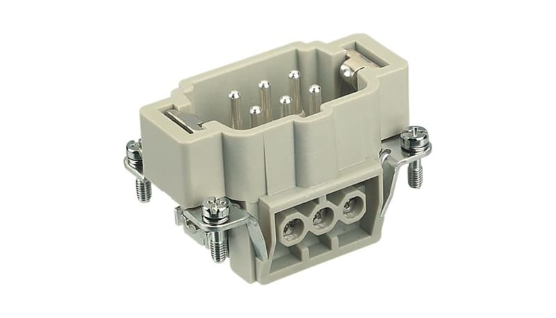 HARTING 09330062601 Rectangular Plug Insert, 6+PE, 6B, 14-18AWG