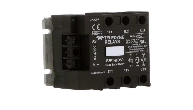 Teledyne Relays E3PT48D50 Solid State Relay, 480 VAC, 50A/520 VAC, Zero ...