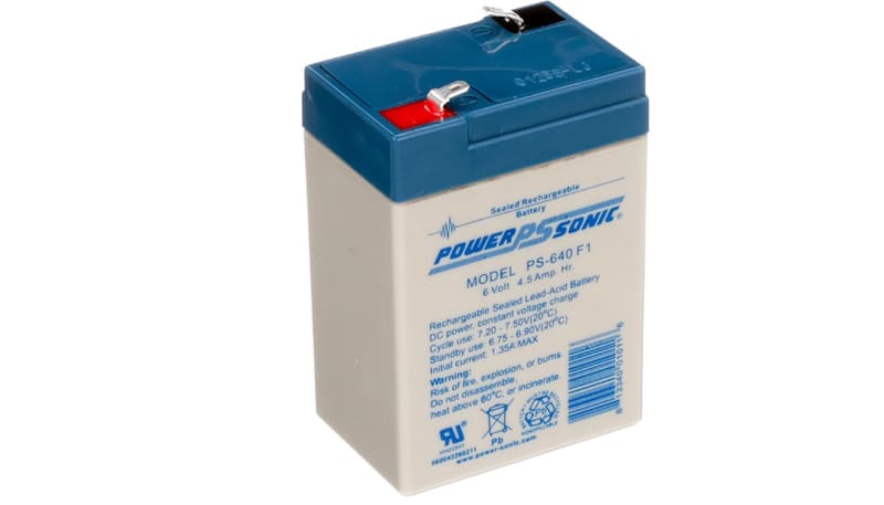 Power Sonic PS-640F1 Battery,Rechargeable,Rectangular,Lead Acid
