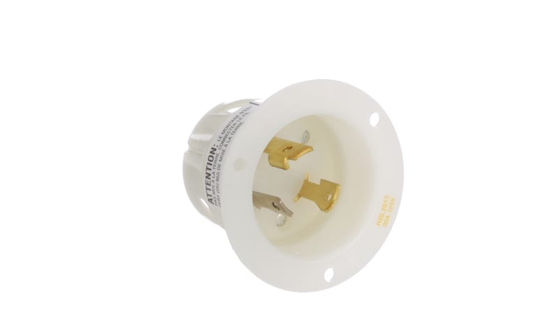 Hubbell Wiring Device-Kellems HBL2615 Flanged Locking Inlet, 30 A