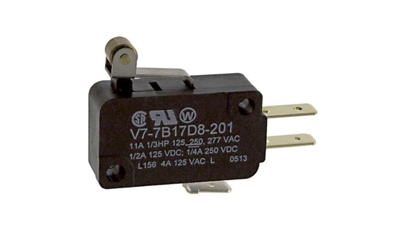 Honeywell V7-7B17D8-201 Miniature Switch, Basic, SPDT, Roller
