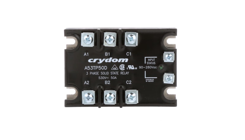 Crydom Solid State Relay, 25A, 90-280VAC Input, 48-530VAC Output, Zero Crydom Solid State Relay, 25A, 90-280VAC Input, 48-530VAC Output, Zero