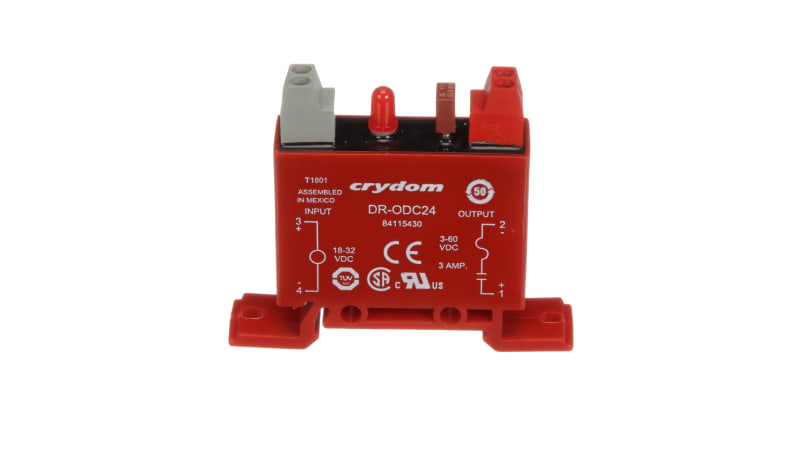 Sensata - Crydom DR-ODC24 Relay, Power, DIN Rail, I/O MODULE, 18-32VDC ...